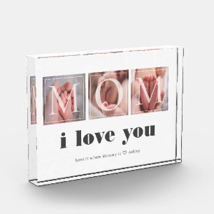 Gift for Mom Newborn Photo Block