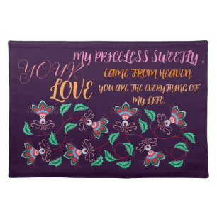 GIFT FOR MOM, SISTER, DAUGHTER, FRIEND, GIRLFRIEND CLOTH PLACEMAT