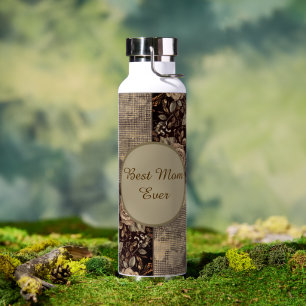 Gift For Mom, Vintage,Best Mom Ever,Beautiful Rose Water Bottle
