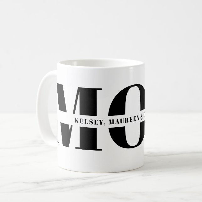 Gift for Mom with Children Names  Coffee Mug (Front Left)