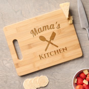 Gift For Mother Cooking Baking Kitchen Spoon Mama Cutting Board by alinaspencil at Zazzle