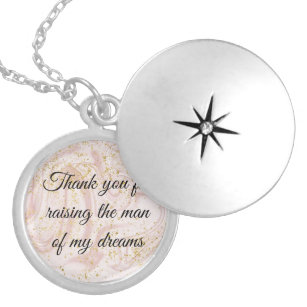 Gift for Mother in Law Thank you For Raising Man Locket Necklace