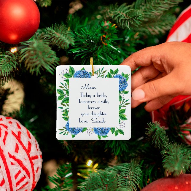 Gift For Mother Of The Bride From Bride Ceramic Ornament (Creator Uploaded)