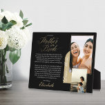 Gift for Mother of The Bride | Photo & Message Plaque<br><div class="desc">Truly special and memorable mother of the bride gift from daughter photo and message black plaque. Give a beautiful personalized gift to your mother on your wedding day that she'll cherish forever. This beautiful personalized wedding day gift features a two photo layout design to display two of your own special...</div>