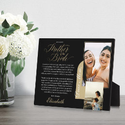 Gift for Mother of The Bride | Photo &amp; Message Plaque