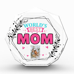 Gift For Mothers Day, Personalized Worlds Best Mom Photo Block