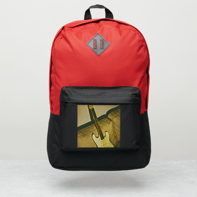 Gift for music teacher guitarist bassist port authority® backpack (Front)