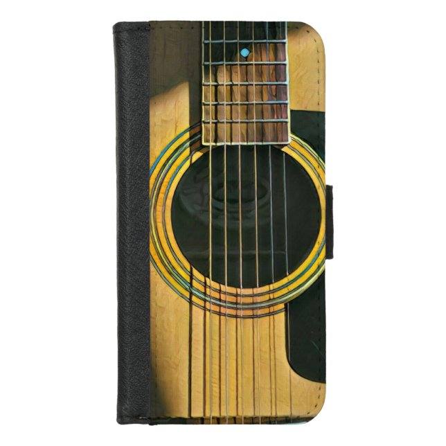 Gift for musician guitarist iPhone wallet case (Front)