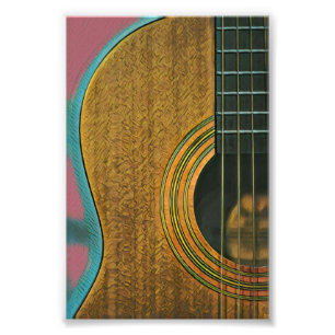Gift for musician guitarist photo print