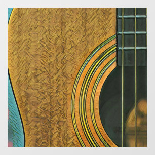 Gift for musician guitarist wall decal