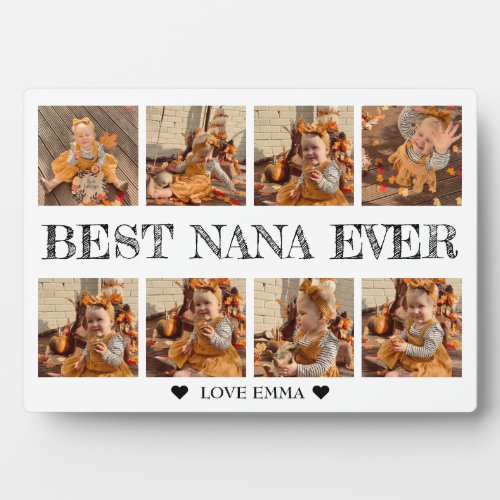 Gift For Nana Photo Collage Plaque With Easel