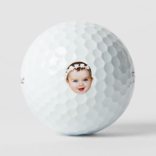 Gift for New Dad from Baby Custom Face christmas Golf Balls