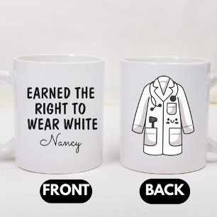 Gift For New Doctor, Personalized White Coat  Coffee Mug