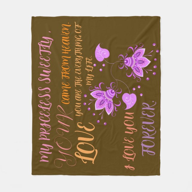 GIFT FOR NEW YEAR, BIRTHDAY, VALENTINE, WEDDING FLEECE BLANKET (Front)