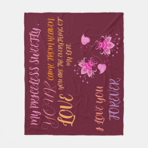 GIFT FOR NEW YEAR, BIRTHDAY, VALENTINE, WEDDING FLEECE BLANKET