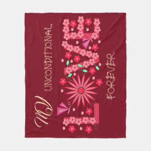 GIFT FOR NEW YEAR, BIRTHDAY, VALENTINE, WEDDING FLEECE BLANKET