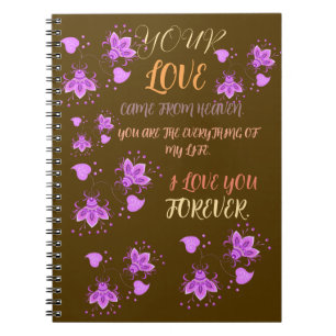 GIFT FOR NEW YEAR, BIRTHDAY, VALENTINE, WEDDING NOTEBOOK