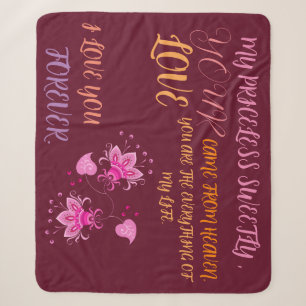 GIFT FOR NEW YEAR, BIRTHDAY, VALENTINE, WEDDING SHERPA BLANKET