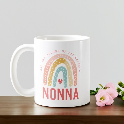 Gift For Nonna  All The Colors of The Rainbow Coffee Mug