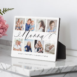Gift for Nonna | Grandchildren Photo Collage Plaque