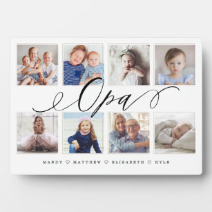 Gift for Opa   Grandchildren Photo Collage Plaque