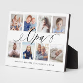 Gift for Opa | Grandchildren Photo Collage Plaque (Side)