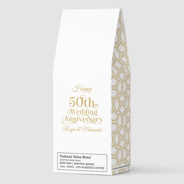 Gift For Parents 50th Wedding Anniversary Roasted Coffee (Front)