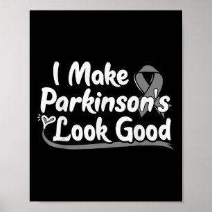 Gift For Parkinson Disease Patients Gray Awareness Poster