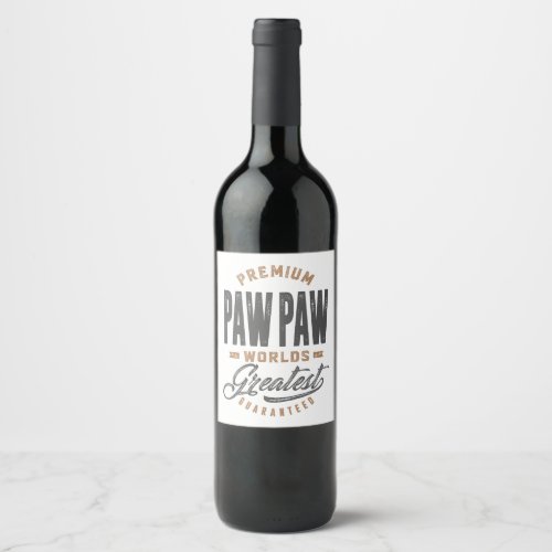 Gift for PawPaw Wine Label