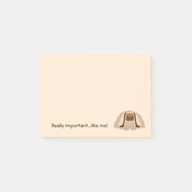 Gift for Pekingese Dog Lover Owner Breeder Funny Post-it Notes (Front)