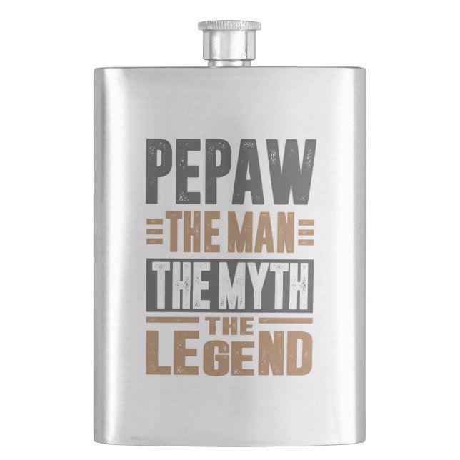 Gift for Pepaw Flask (Front)