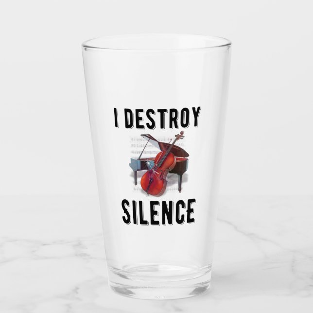Gift For Pianist, I Destroy Silence Glass (Front)