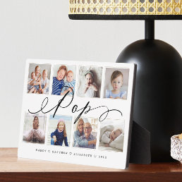 Gift for Pop  Grandchildren Photo Collage Plaque