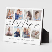 Gift for Pop Pop | Grandchildren Photo Collage Plaque (Side)