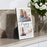 Gift for Poppy | Grandchildren 3 Photo Collage Plaque<br><div class="desc">Send a beautiful personalized gift to your grandpa "Poppy" that he'll cherish forever. Special personalized grandchildren photo collage plaque to display your own special family photos and memories. Our design features a simple 3 photo collage design with "Poppy" designed in a beautiful handwritten black script style. Each photo is framed...</div>