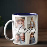 Gift for Poppy   Grandchildren Photo Collage Coffee Mug