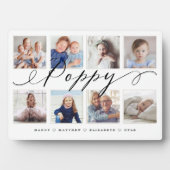 Gift for Poppy | Grandchildren Photo Collage Plaque (Front)
