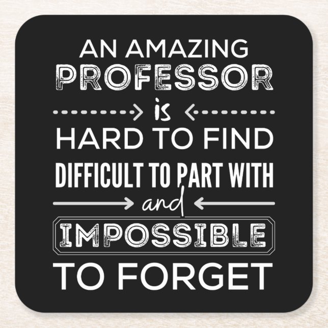 Gift For Professor, Professor Gift Square Paper Coaster (Front)