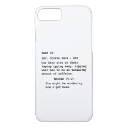 Gift for Screenwriter – Funny Coffee Shop Scene iPhone 8/7 Case