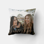 Gift For Sisters BFFs Full Photo Throw Pillow (Back)