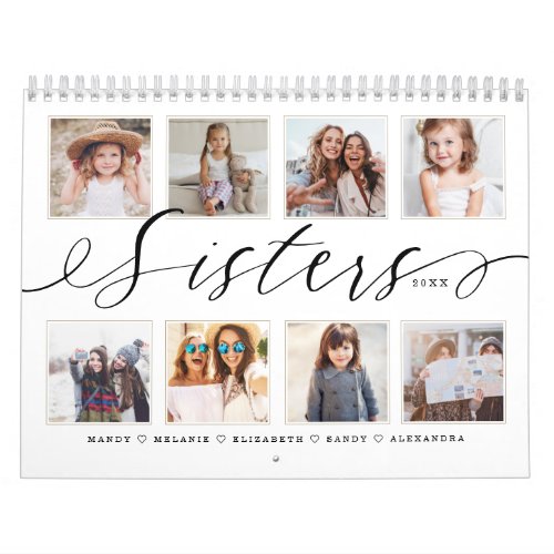 Gift for Sisters  Sisters Make the Best Friends Calendar