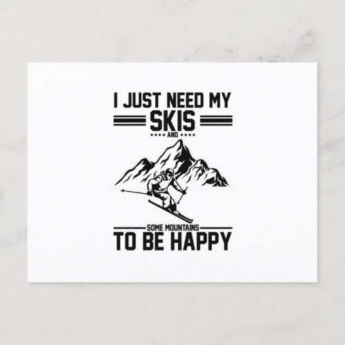Gift for skiers  Apres_ski Skiing Ski Jacket Skis Postcard