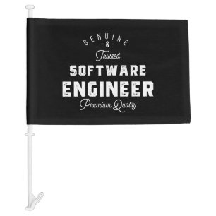 Gift for Software Engineer Car Flag