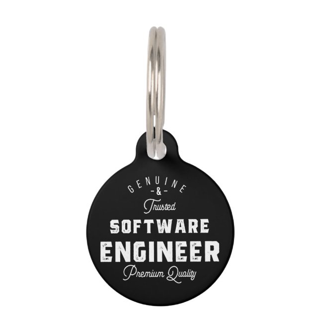Gift for Software Engineer Pet ID Tag (Front)