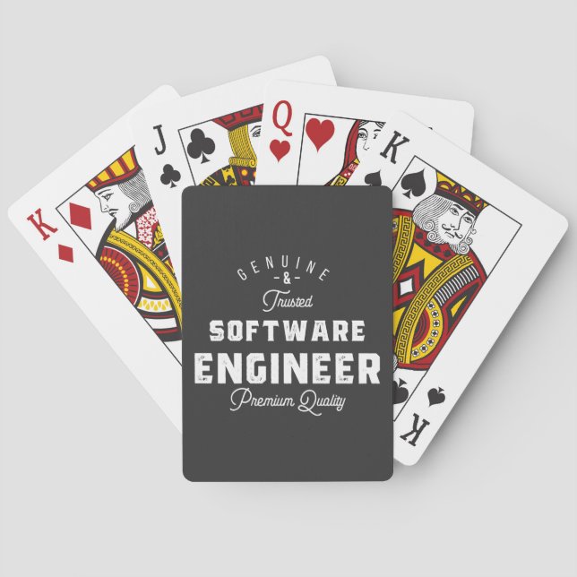 Gift for Software Engineer Poker Cards (Back)