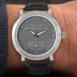 Gift for Son on his 21st Birthday Watch<br><div class="desc">Gift watch for Son on his 21st birthday. Two tone background. Special watch with inscription. 21 years old.</div>