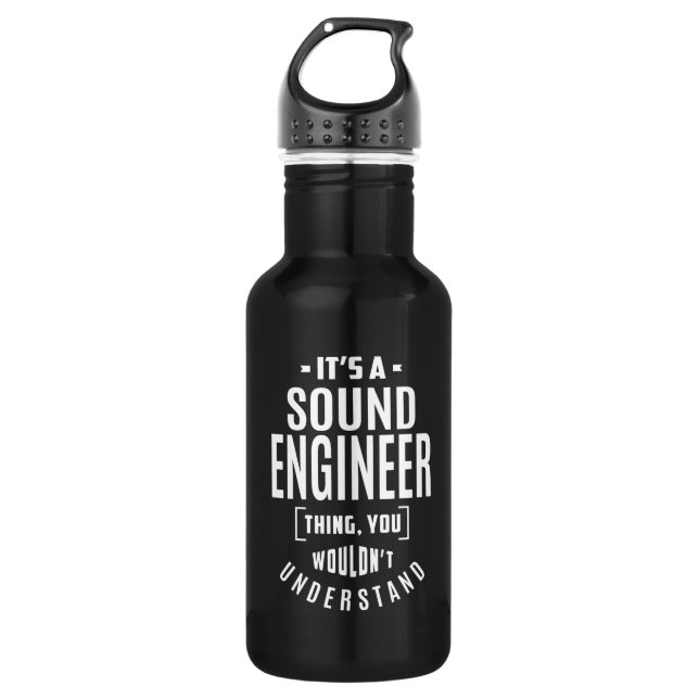 Gift for Sound Engineer Stainless Steel Water Bottle (Front)