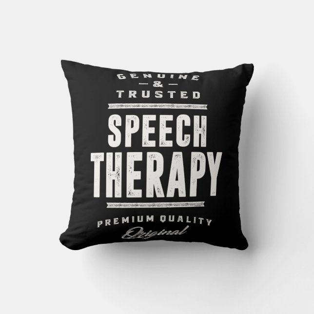 Gift for Speech Therapy Throw Pillow (Front)