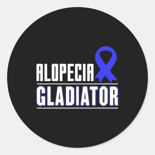 Gift for Spot Baldness Patients Alopecia Areata Aw Classic Round Sticker (Front)