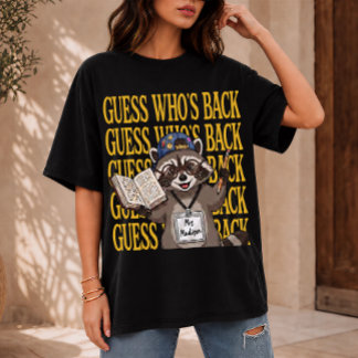 Gift For Teacher, Funny Raccoon Back to school T-Shirt